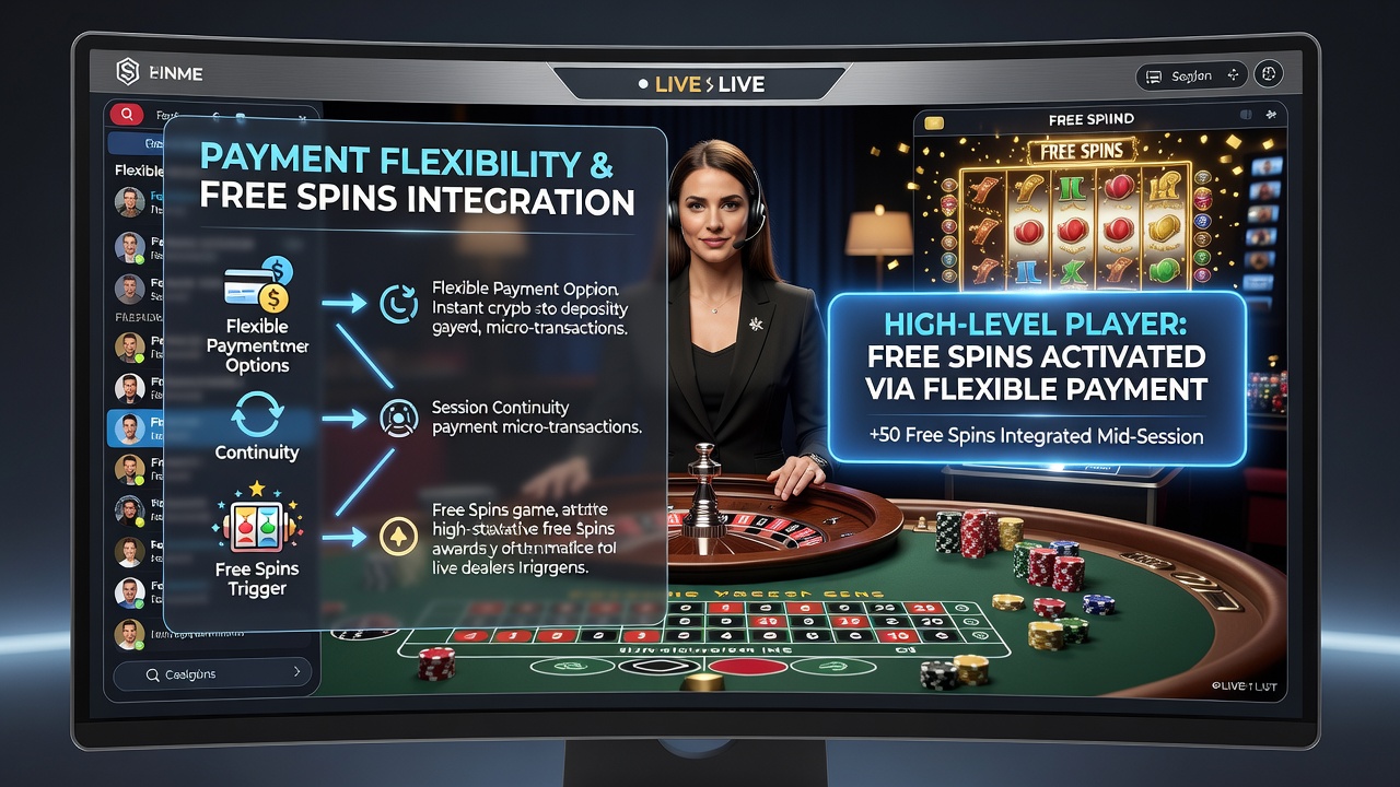 Integration von Free Spins während Live Casino Sessions